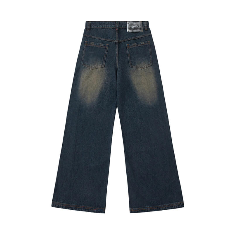 Wide-Leg Denim Jeans