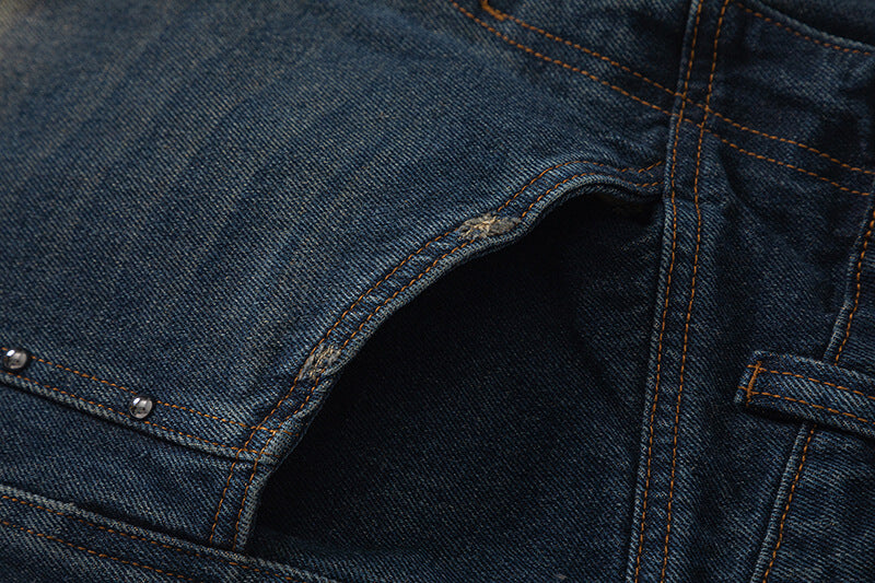 Wide-Leg Denim Jeans