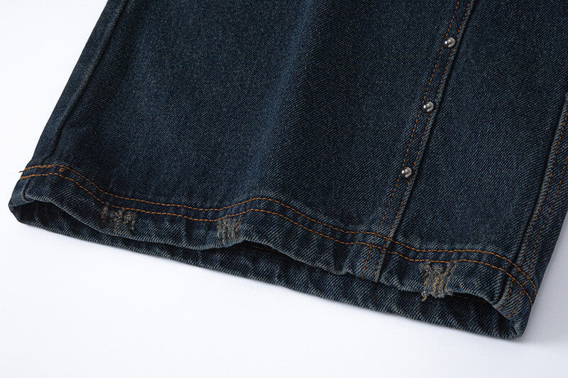 Wide-Leg Denim Jeans