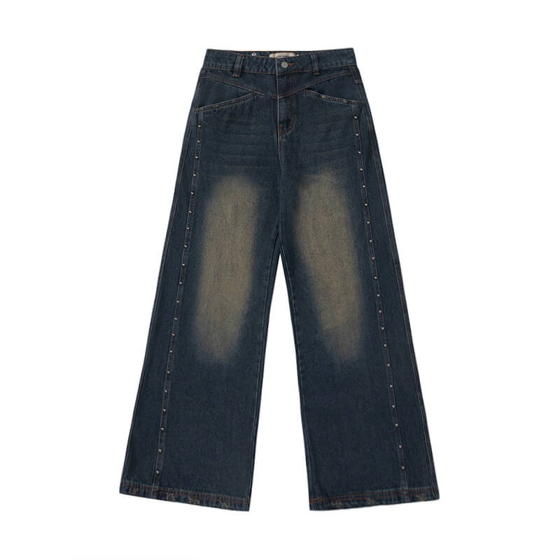 Wide-Leg Denim Jeans