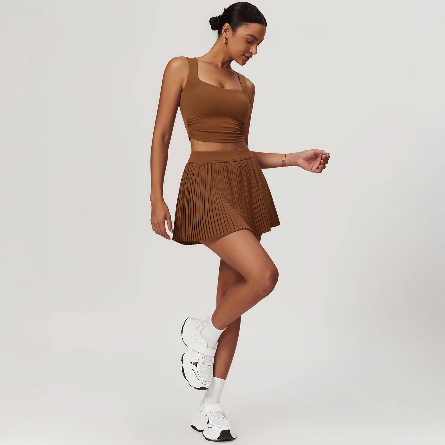 Square-Neck Sports Crop Top