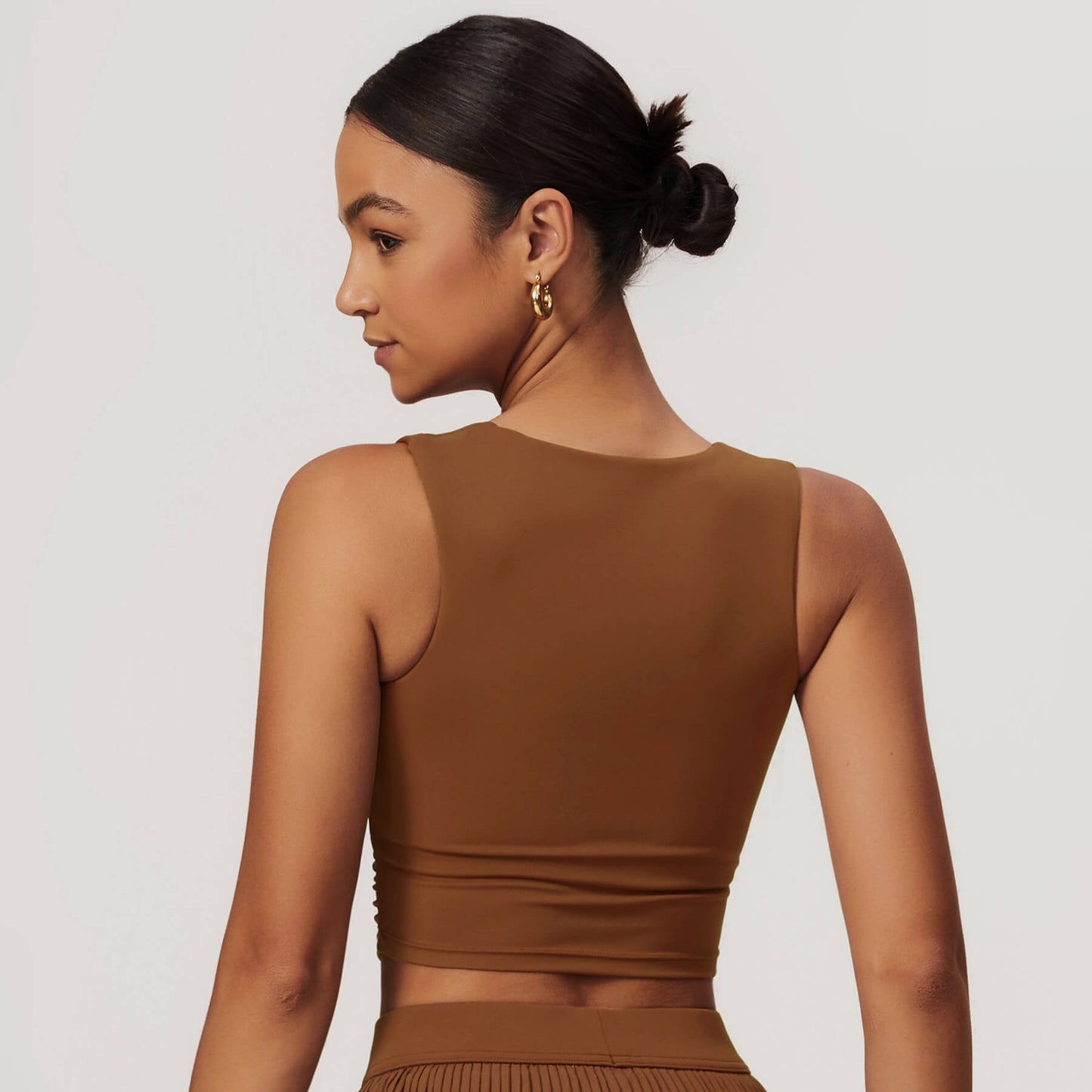 Square-Neck Sports Crop Top
