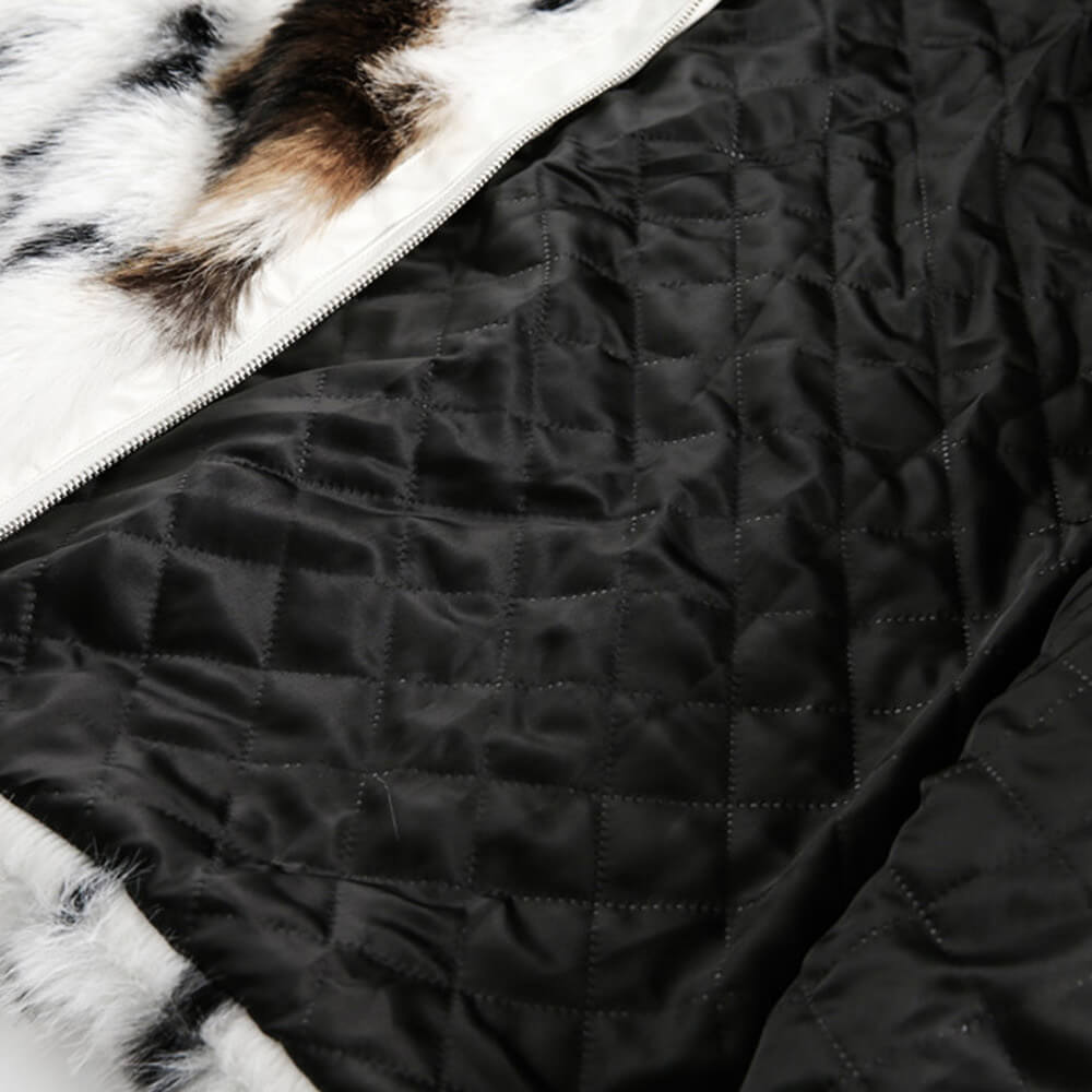 Spotted Tie-Dye Eco Fur Jacket