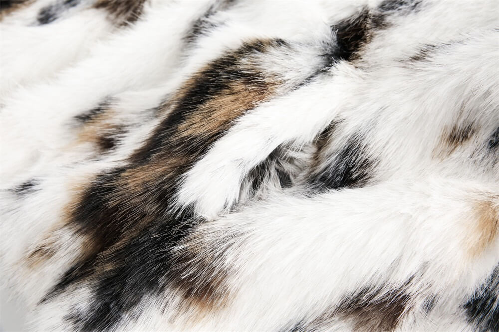 Spotted Tie-Dye Eco Fur Jacket