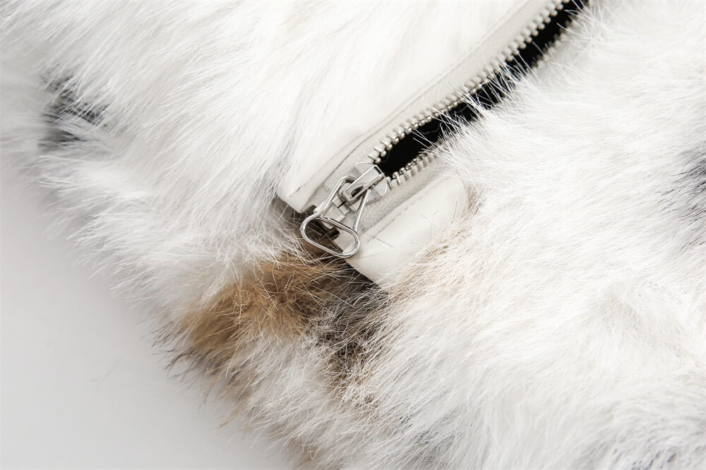 Spotted Tie-Dye Eco Fur Jacket