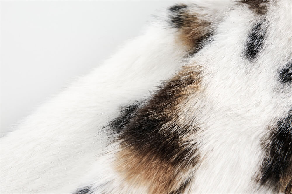 Spotted Tie-Dye Eco Fur Jacket