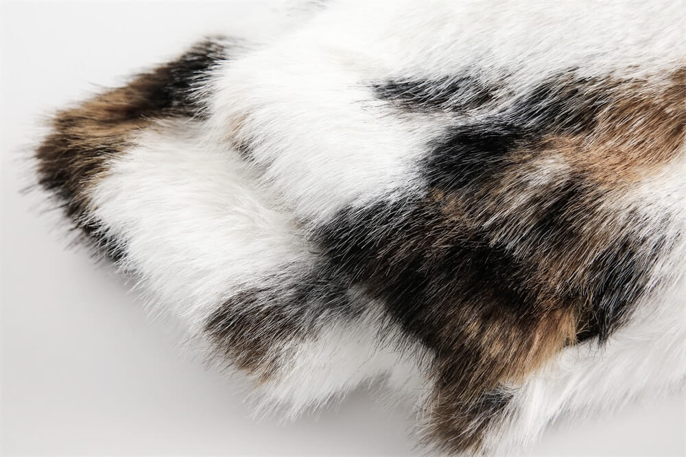 Spotted Tie-Dye Eco Fur Jacket