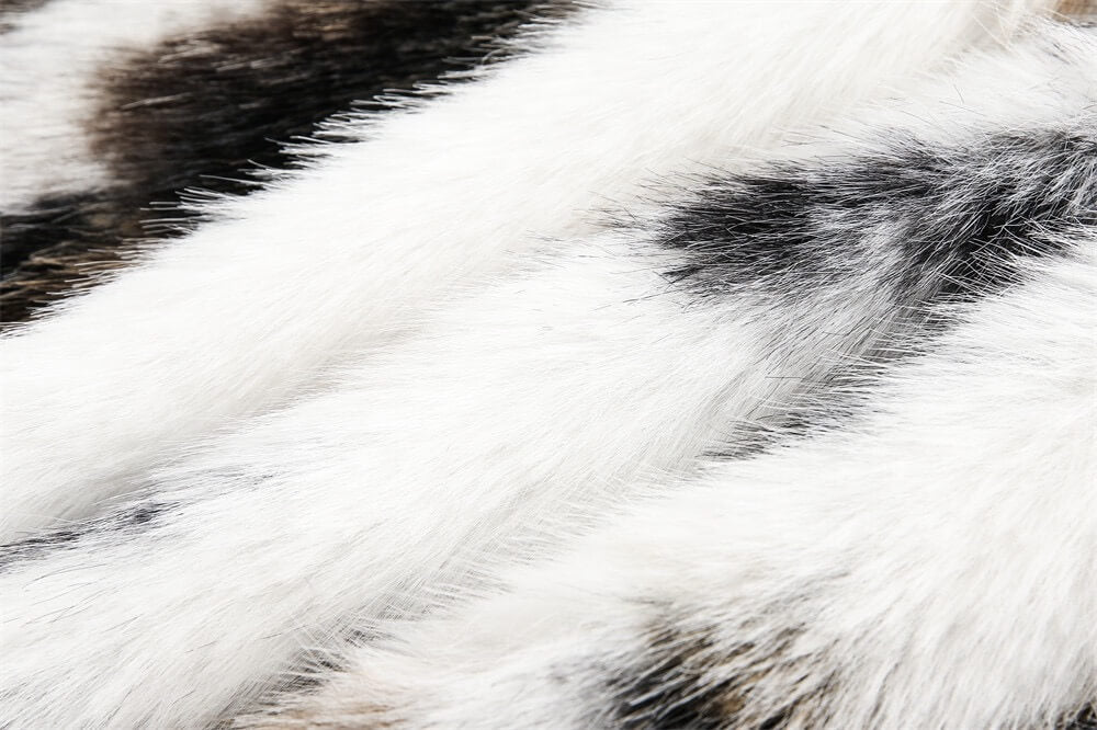 Spotted Tie-Dye Eco Fur Jacket