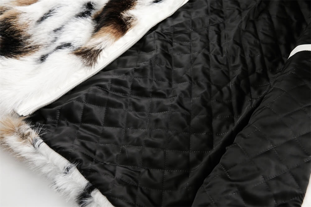 Spotted Tie-Dye Eco Fur Jacket