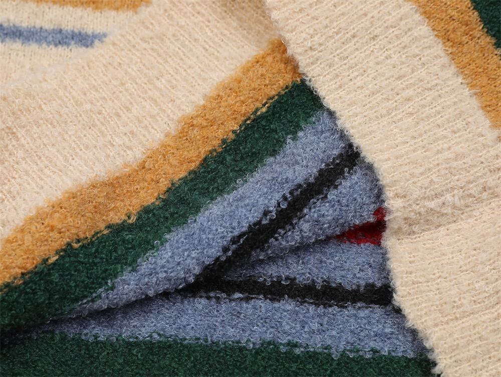 Retro Striped Knit Sweater