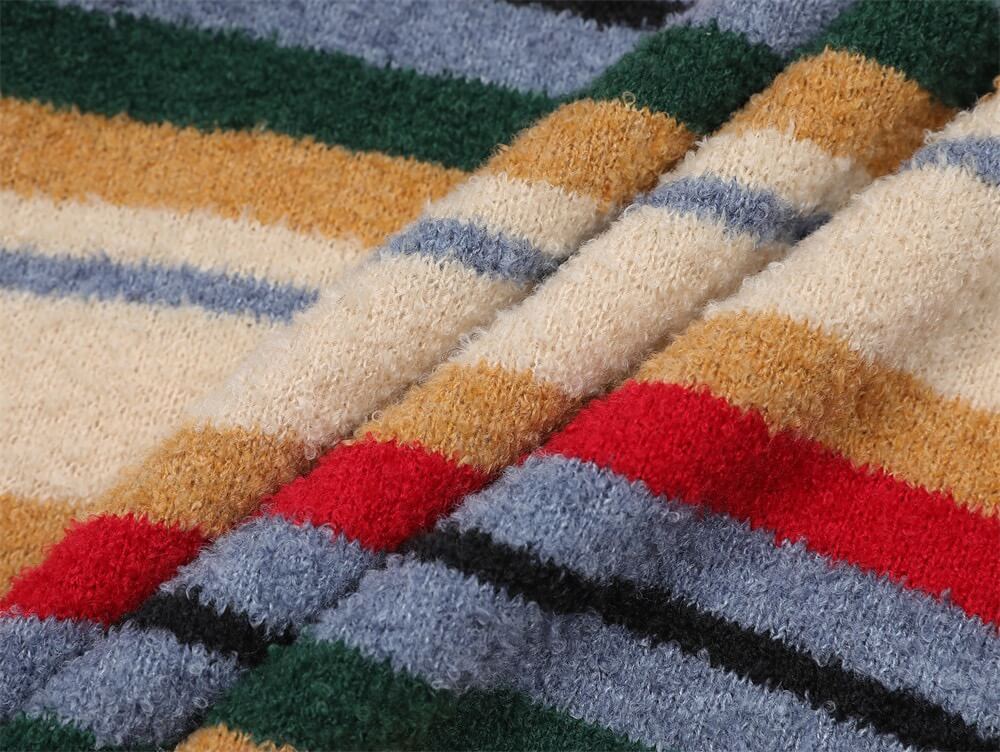 Retro Striped Knit Sweater