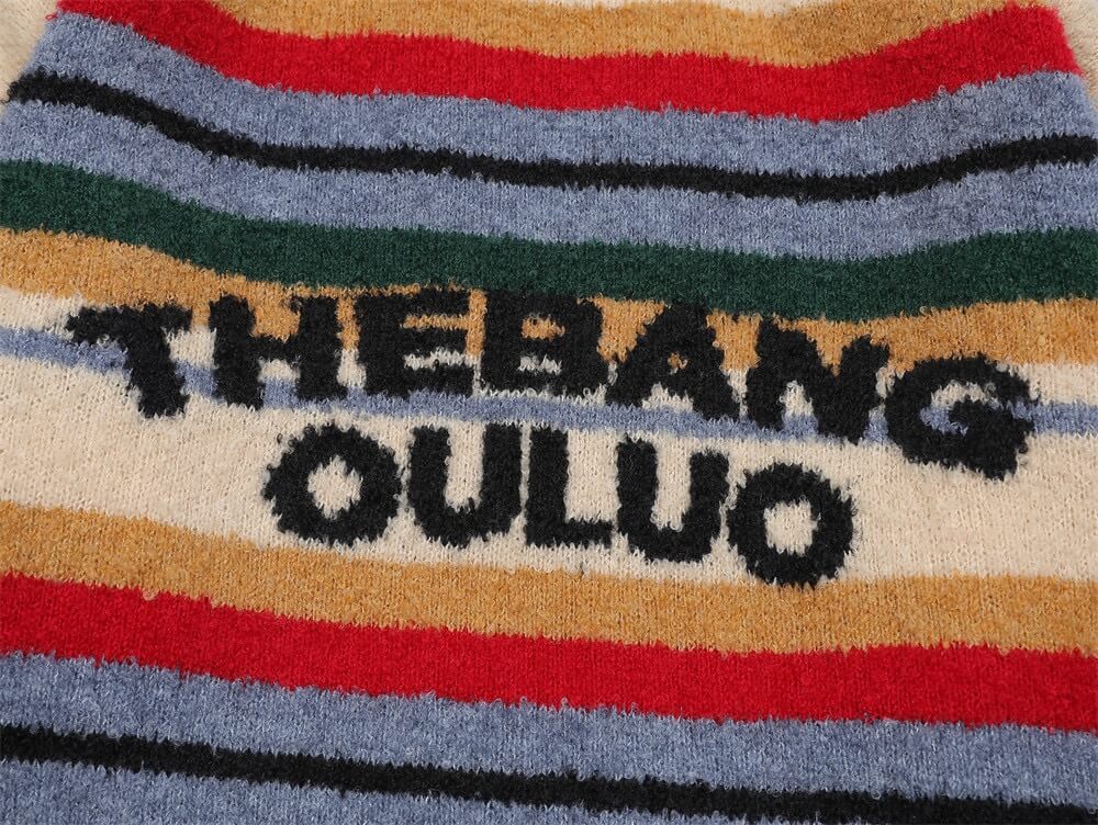 Retro Striped Knit Sweater