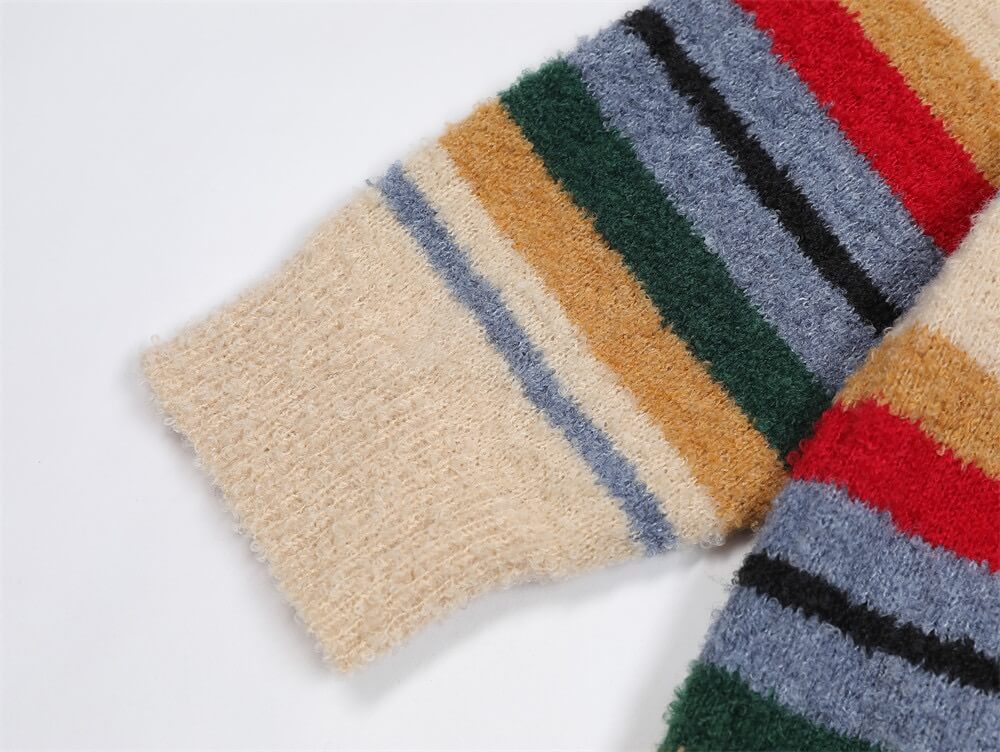 Retro Striped Knit Sweater