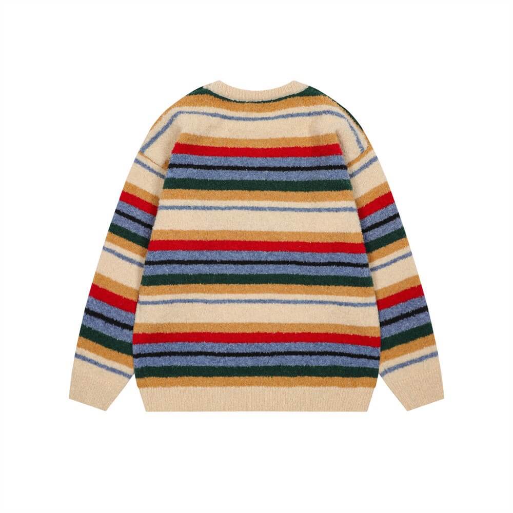 Retro Striped Knit Sweater