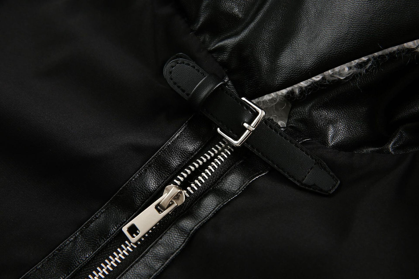 Shearling Collar Bomber Jacket