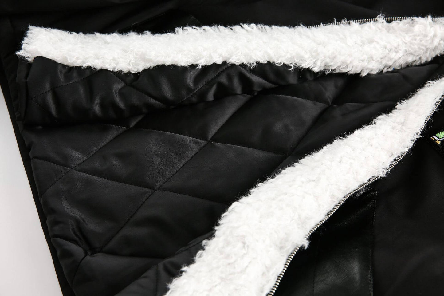 Shearling Collar Bomber Jacket