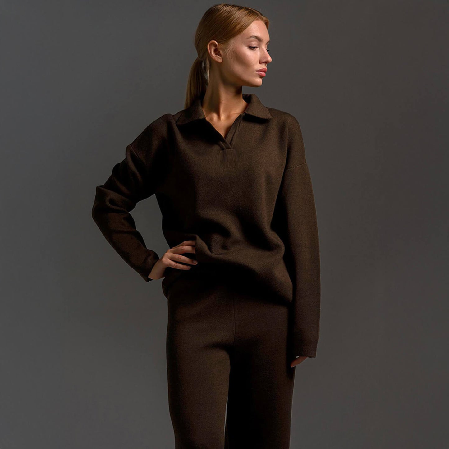 Long Sleeve Knit Sweater Set