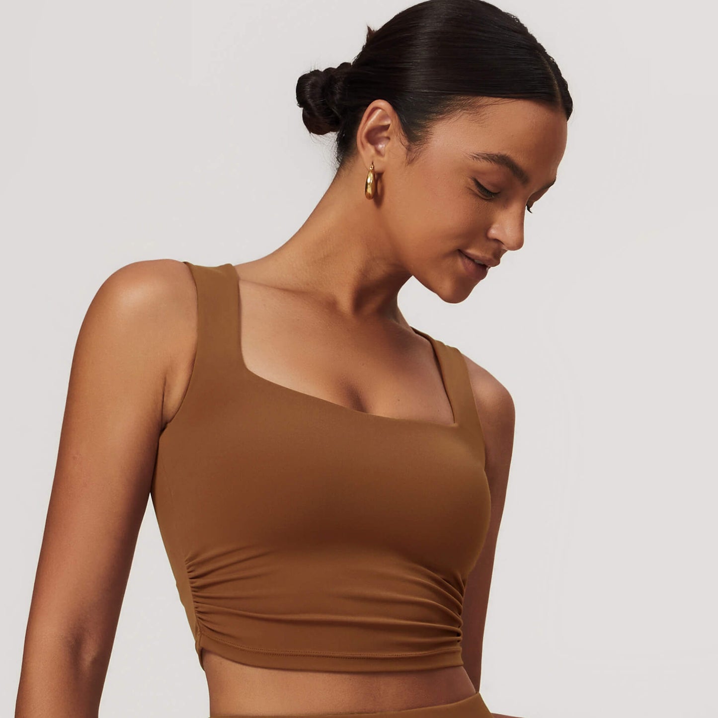 Square-Neck Sports Crop Top