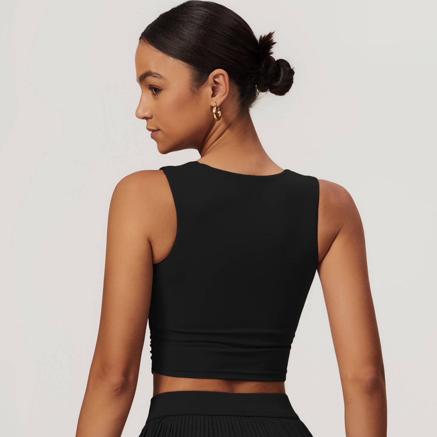 Square-Neck Sports Crop Top