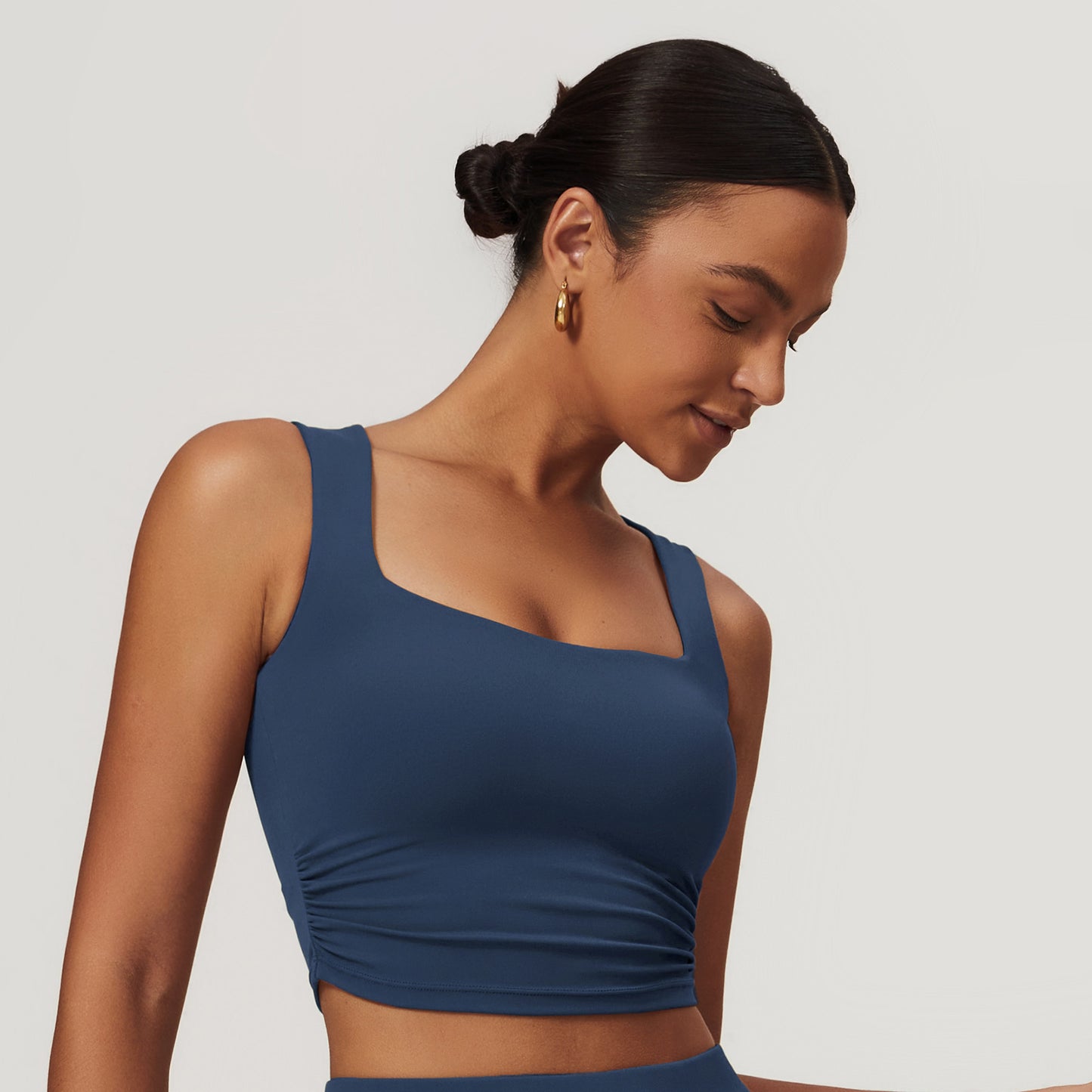 Square-Neck Sports Crop Top