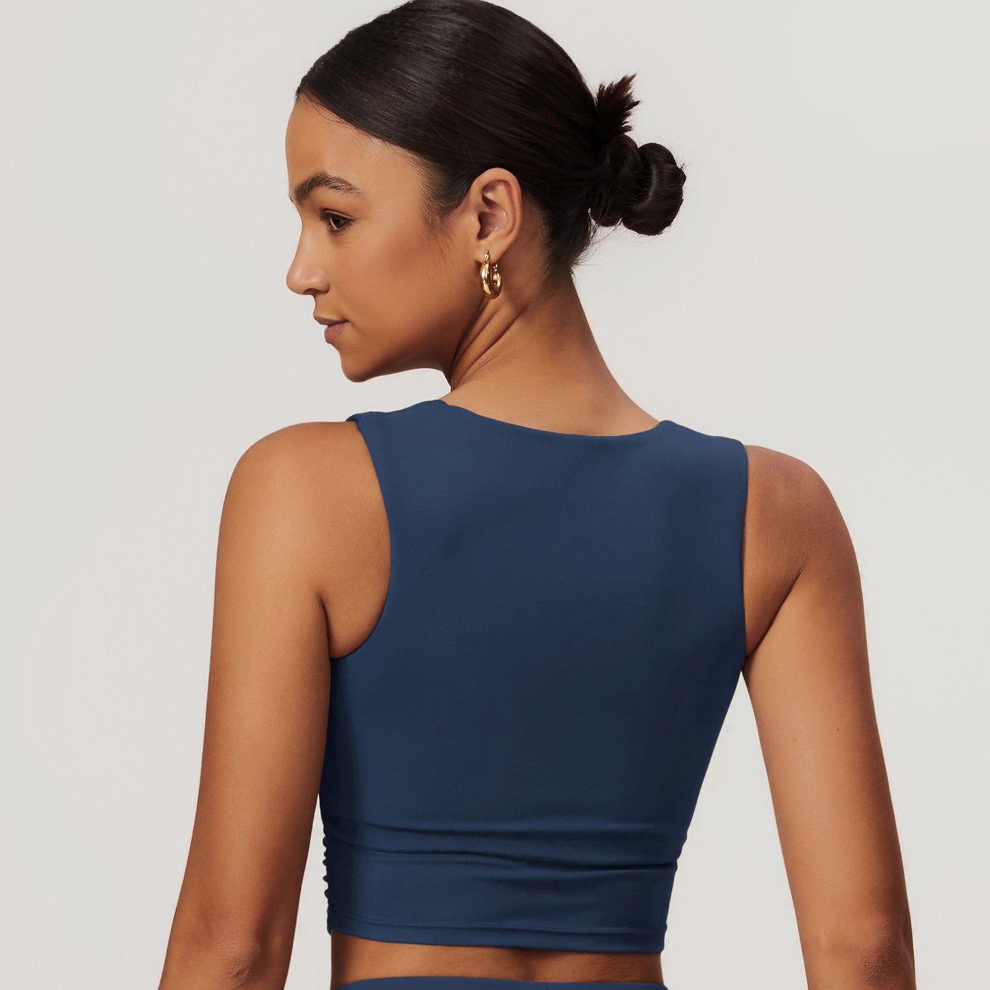 Square-Neck Sports Crop Top