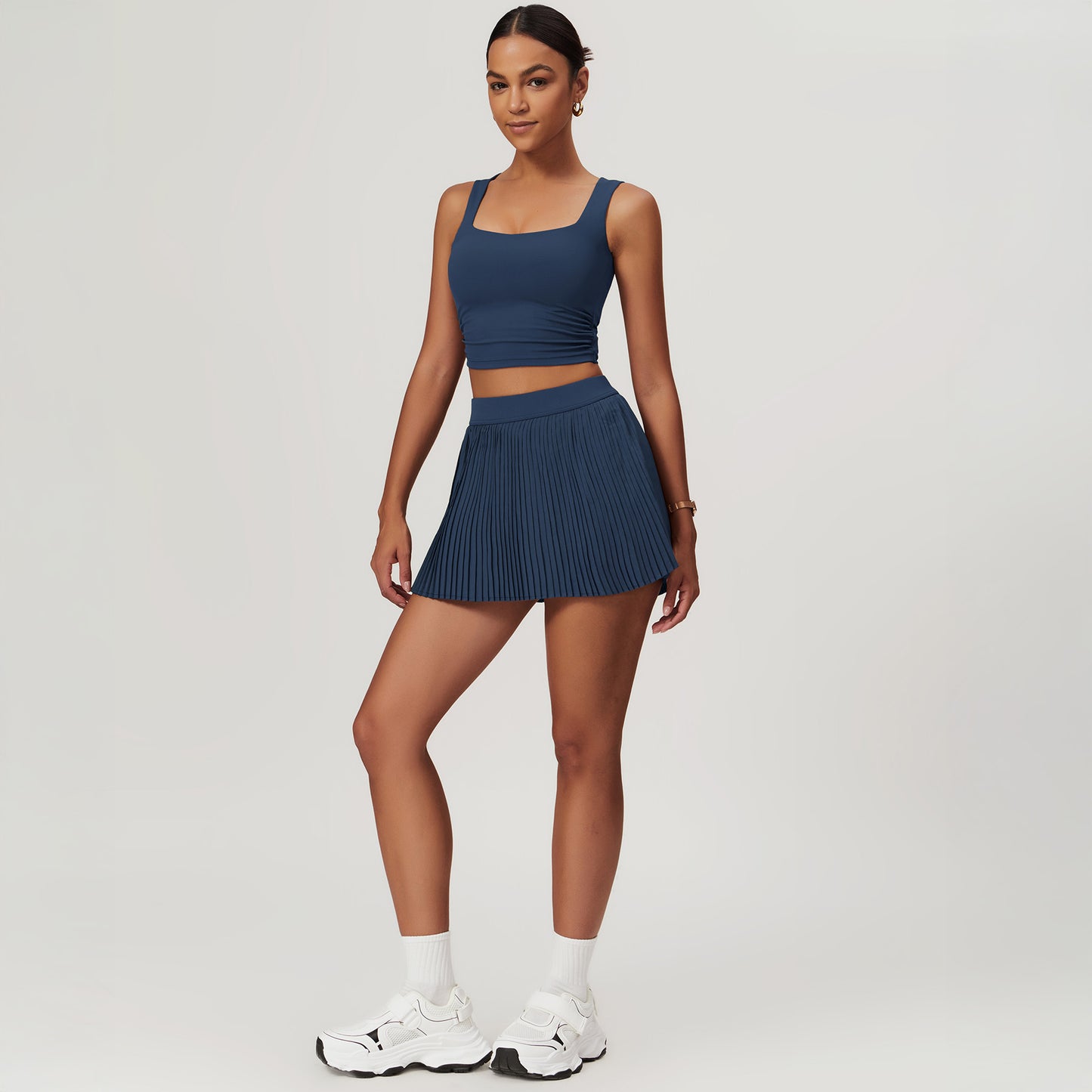 Square-Neck Sports Crop Top