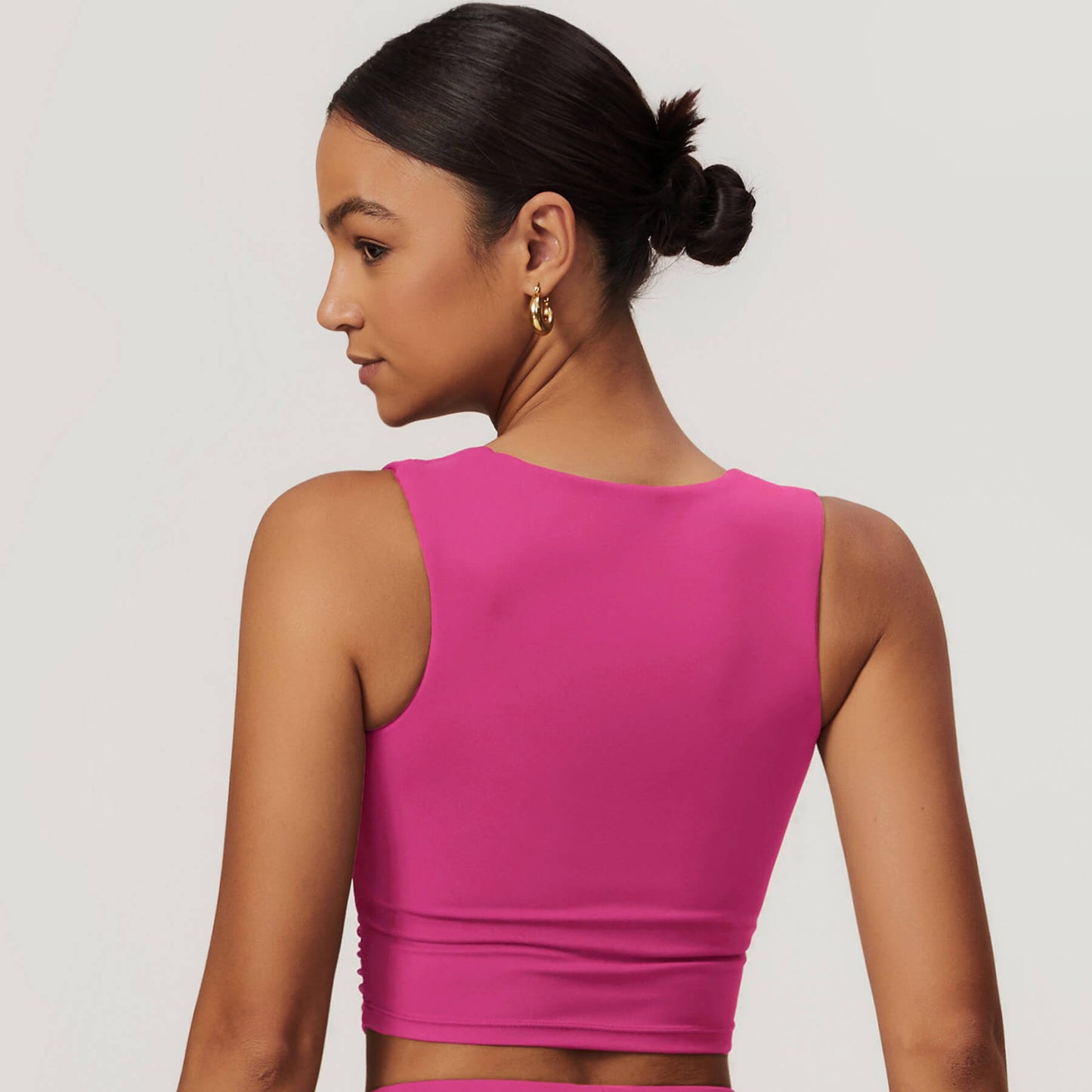 Square-Neck Sports Crop Top